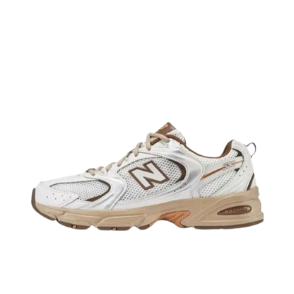 Original New Balance NB 530 Classic Vintage Mesh Fabric Faux Leather Casual Men's and Women's Running Shoes White Silver MR530SG