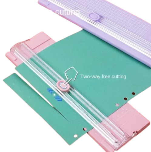 A4 Bidirectional Cutting Paper Cutter with Pull-out Ruler for Photo Trimmers Scrapbook Lightweight Cutting Mat Machine