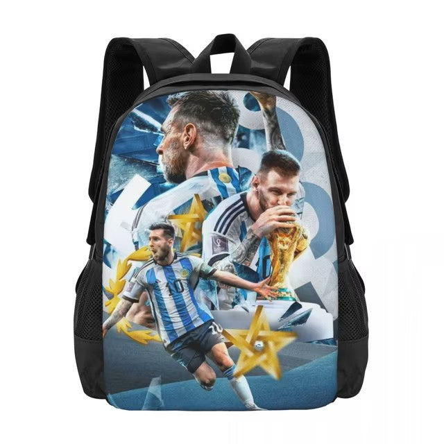 "Football Player 10 Messi Soccer Laptop Backpack"