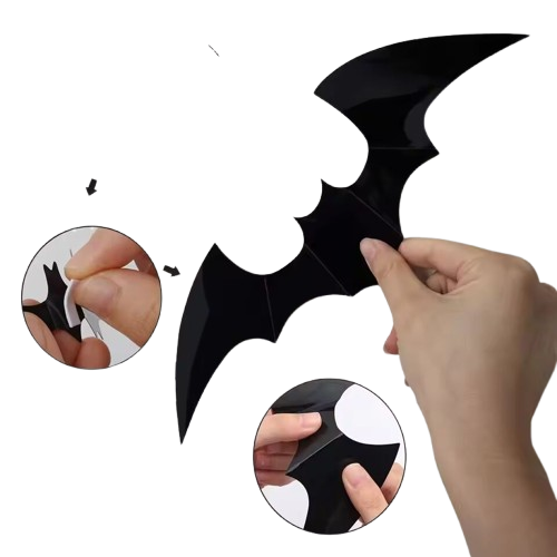 12pcs Halloween Decoration 3d Bat Wall Stickers Decoration Furniture Windows Yard Logo Outdoor Lawn Ghost Party Decor 1