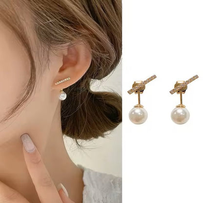 Cute Korean Earrings Heart Bling Zircon Stone Rose Gold Color Stud Earring for Women Fashion Jewelry 2021 New Gift dealshavens