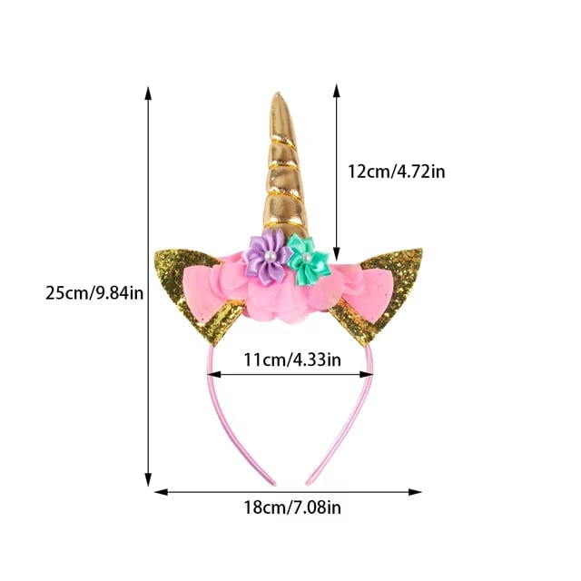 Girls Unicorn Headband Rainbow Wings Cat Ear Cute Hairband Unicorn Birthday Party Decoration Kid Dress Up Toy Cosplay Photo Prop Dealshavens