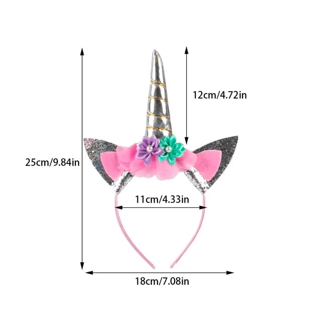 Girls Unicorn Headband Rainbow Wings Cat Ear Cute Hairband Unicorn Birthday Party Decoration Kid Dress Up Toy Cosplay Photo Prop Dealshavens