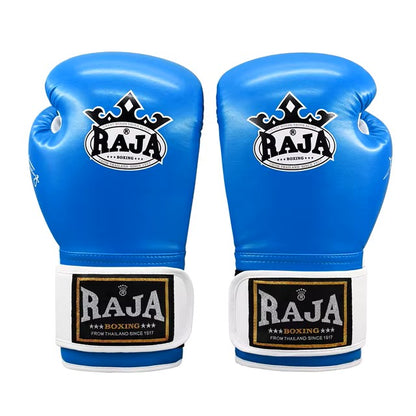 Raja Boxing Gloves Muay Thai Handmade Standard Microfiber Semi Leather