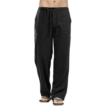 Fashion Mens Linen Wide Pants Korean Trousers Oversize Sports Streetwear Male Spring Yoga Pants Casual Men Clothing Sweatpants