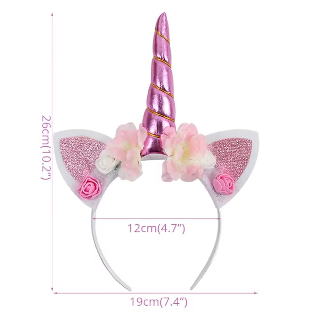 Girls Unicorn Headband Rainbow Wings Cat Ear Cute Hairband Unicorn Birthday Party Decoration Kid Dress Up Toy Cosplay Photo Prop Dealshavens