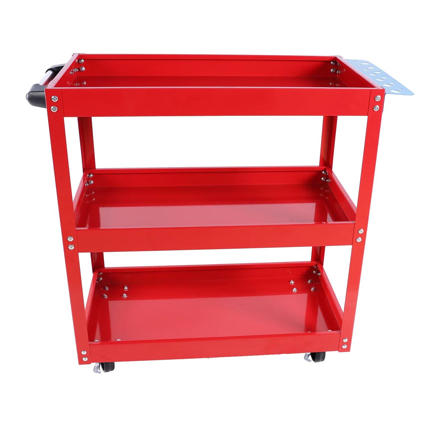 Tool Cart, 3 Tier Rolling Mechanic Tool Cart, Heavy Duty Steel Utility Cart w/Lockable Wheels, 450 LBS Capacity Industrial Servi