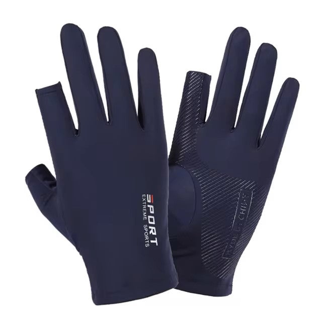 "Half-Finger Ice Silk Gloves for Cycling & Outdoor"
