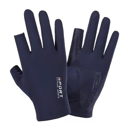 "Half-Finger Ice Silk Gloves for Cycling & Outdoor"