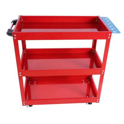 Tool Cart, 3 Tier Rolling Mechanic Tool Cart, Heavy Duty Steel Utility Cart w/Lockable Wheels, 450 LBS Capacity Industrial Servi