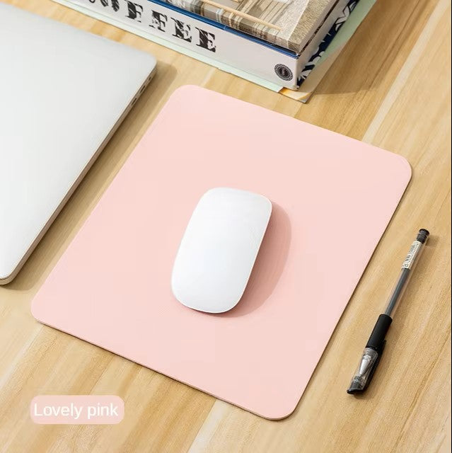 Small PU Mouse Pad Non-Slip Gaming Mat Desktop Leather Waterproof Anti-Scratch Mousepad For Computer PC Laptop Accessories