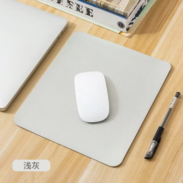 Small PU Mouse Pad Non-Slip Gaming Mat Desktop Leather Waterproof Anti-Scratch Mousepad For Computer PC Laptop Accessories