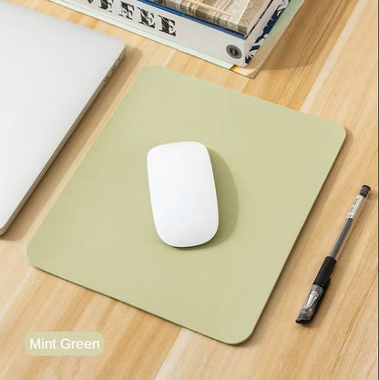 Small PU Mouse Pad Non-Slip Gaming Mat Desktop Leather Waterproof Anti-Scratch Mousepad For Computer PC Laptop Accessories