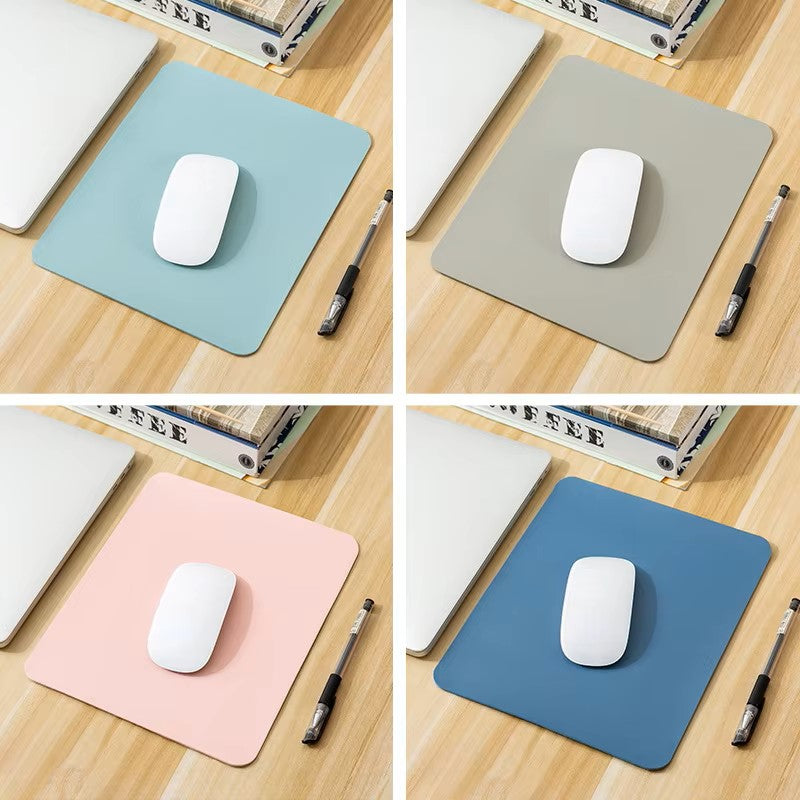 Small PU Mouse Pad Non-Slip Gaming Mat Desktop Leather Waterproof Anti-Scratch Mousepad For Computer PC Laptop Accessories