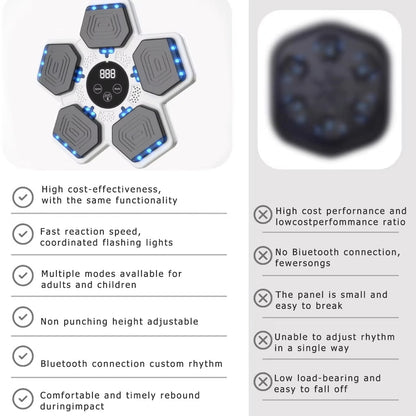 Smart Bluetooth boxing machine with boxing gloves, wall mounted boxing training with display screen without punching holes