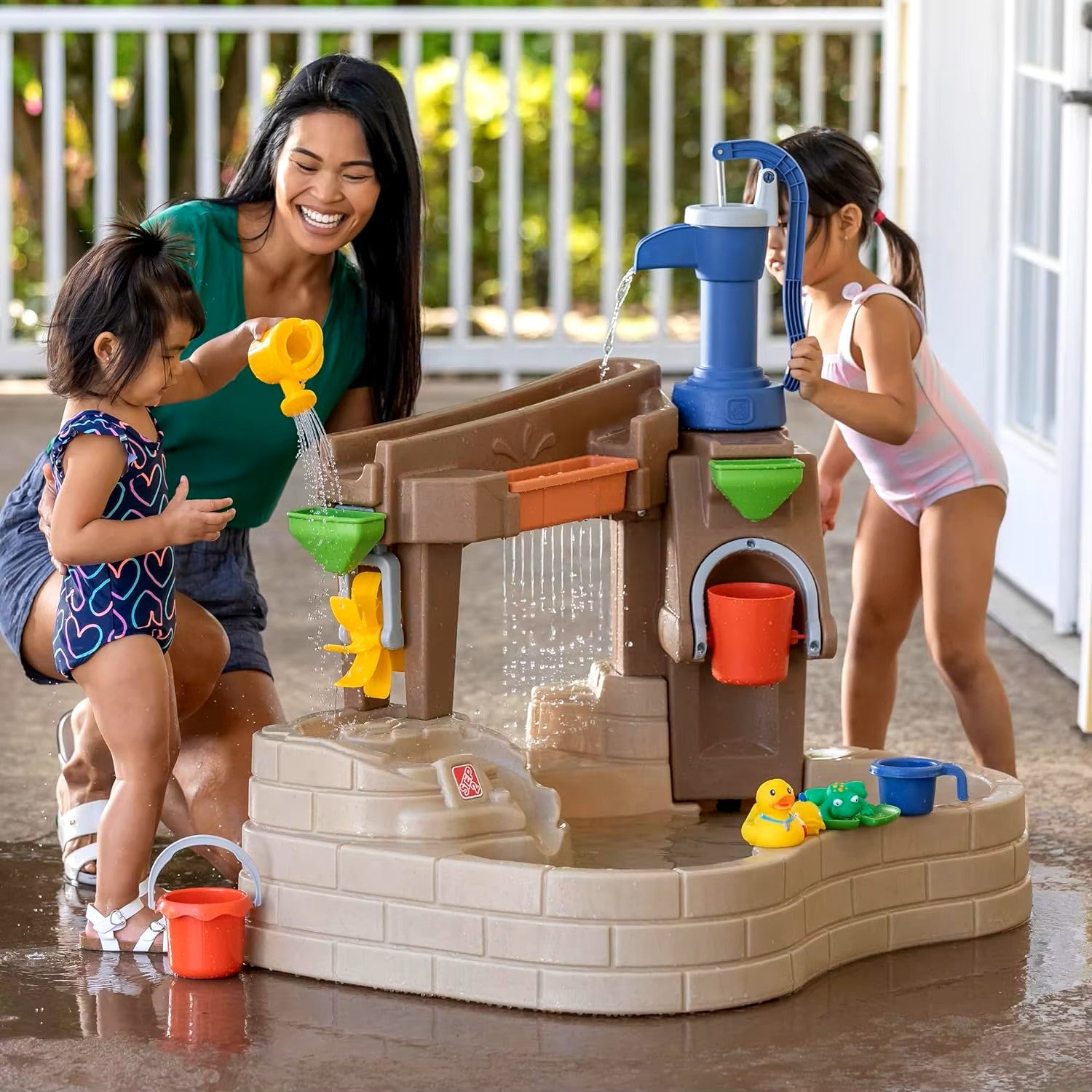 Summer outdoor toys, 10-piece toy accessories, splash discovery pond water table, kids water sensory activity pool - Dealshavens