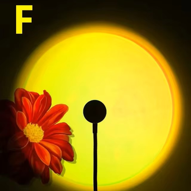 جهاز عرض ضوء قوس قزح ليلي بمنفذ USB LED لغروب الشمس