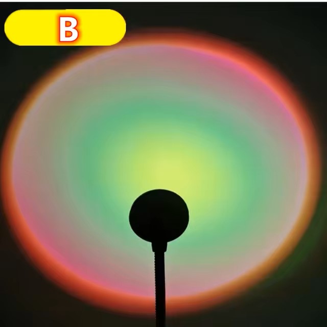 جهاز عرض ضوء قوس قزح ليلي بمنفذ USB LED لغروب الشمس