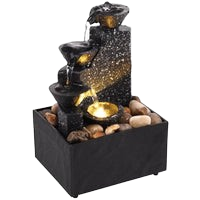 Tabletop Waterfall Home Decor Relaxation Meditation Desktop Fountain with Soft Lights Flowing Water Ornaments Mother's Day Gifts