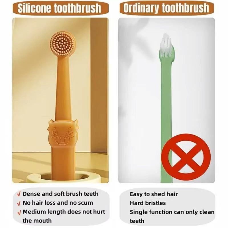 Teeth Whitening Dog Cat Silicone Soft Toothbrush Oral Care Puppy Toothbrush Toothpaste Pet Kit Teeth Cleaning Pet Supplies Dealshavens