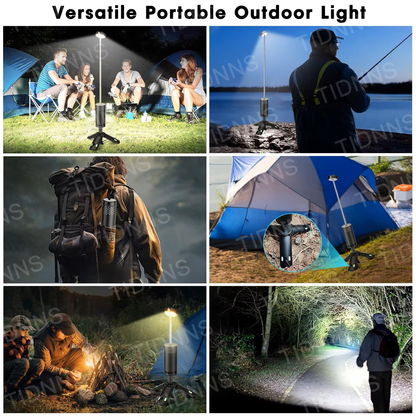 Telescopic Camping Light Rechargeable Fishing Lantern Dimming Night Atmosphere Light Emergency Light for Power Failure 10000mAh Dealshavens