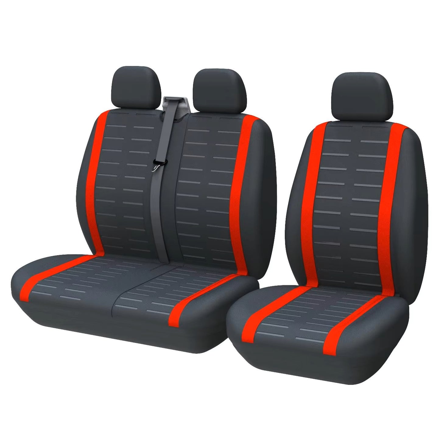 Universal 3D Stripe Seat Covers Fits Most Vans Trucks 2+1 Seat Covers for Single Driver and Passenger Seat Cover Dealshavens