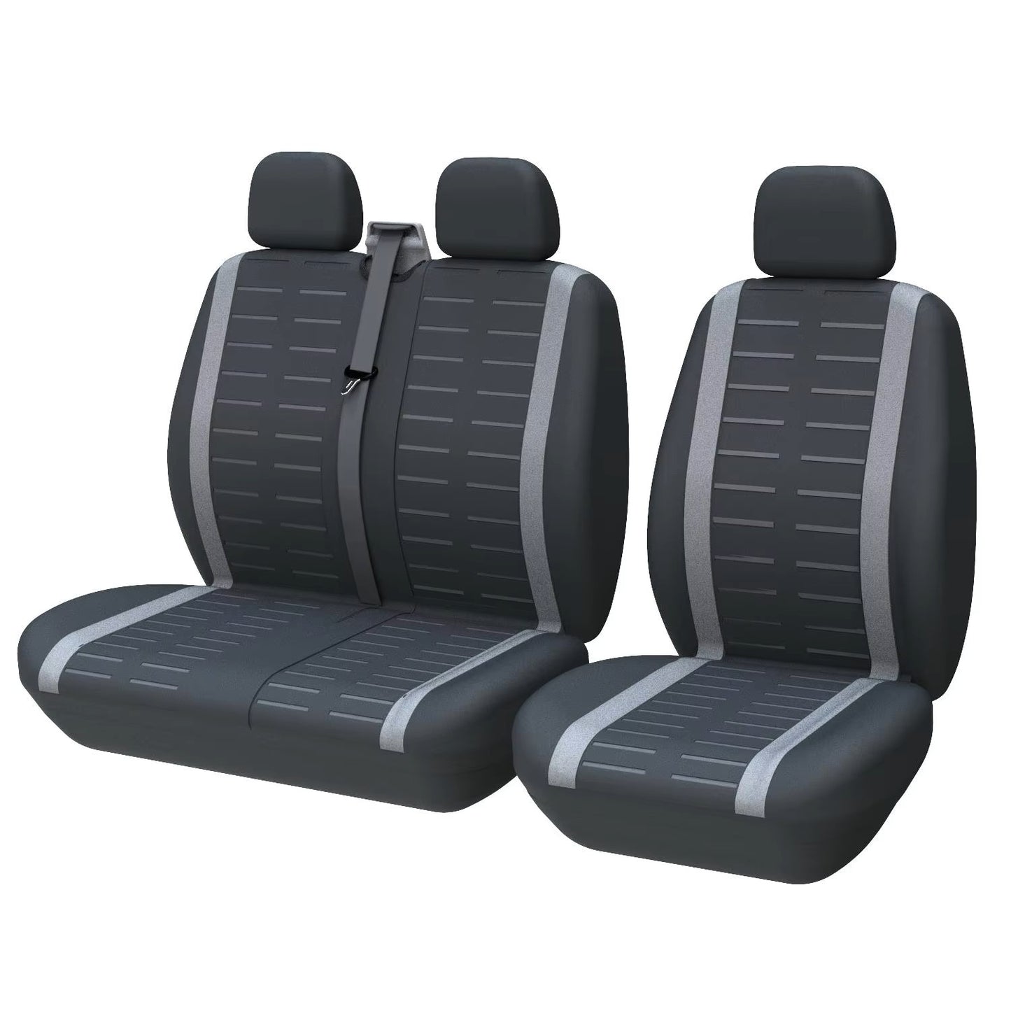 Universal 3D Stripe Seat Covers Fits Most Vans Trucks 2+1 Seat Covers for Single Driver and Passenger Seat Cover Dealshavens