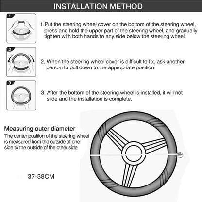 Installation of a universal steering wheel cover with an easy fit”