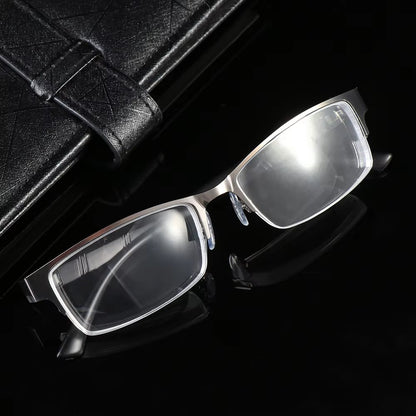 "Glasses Vintage Metal Square Frame Myopia Eyewear"