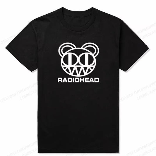 Vintage Radiohead T shirt Men Fashion T-shirt Cotton Tshirt Boy Tees Short Sleeve T-shirt Rock Band Camisetas Men's Clothing Dealshavens