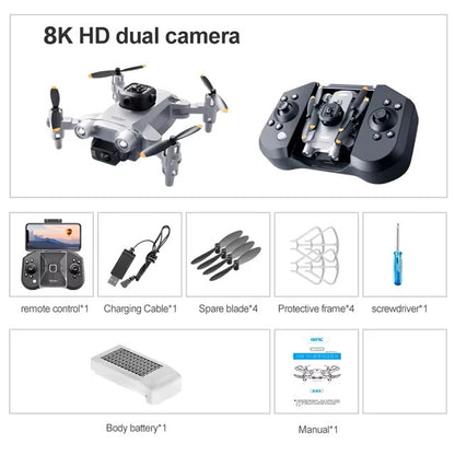 XIAOMI 4DRC V30 Mini Drone with Camera HD 4K 1080P FPV RC Drones Profesional Five-sided Obstacle Avoidance Helicopter Drone Toy