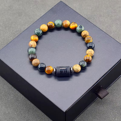 Zodiac Sign Bracelet Homme 12 Constellation Bangles Men Gemini Virgo Leo Libra Bracelet Women Friendship Gift Bracelet on Hand