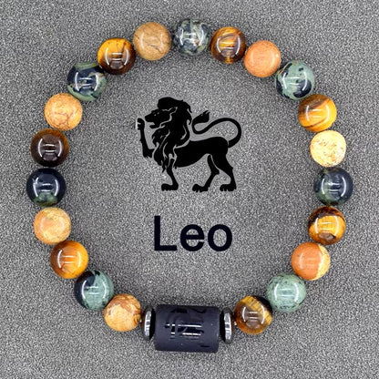 Zodiac Sign Bracelet Homme 12 Constellation Bangles Men Gemini Virgo Leo Libra Bracelet Women Friendship Gift Bracelet on Hand