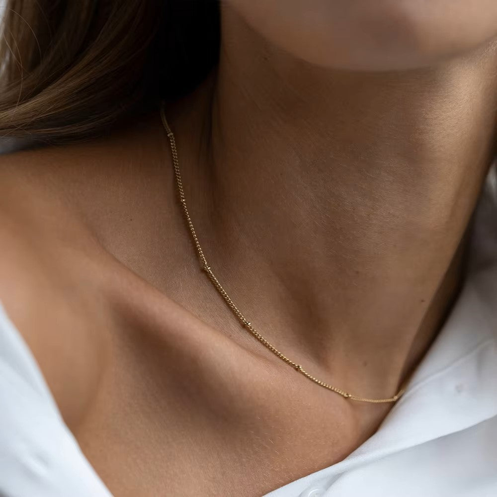 eManco Gold Color Stainless Steel 316 Chain Choker Necklace Women Chain Necklace Sets for Women gift Dealshavens