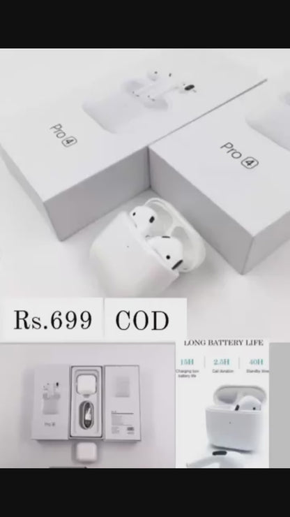 "Wireless Earbuds Pro4 TWS Bluetooth Headphones for iPhone, Xiaomi"