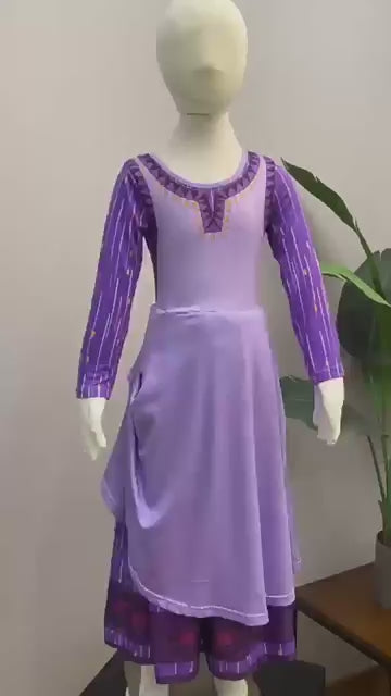 Disney Halloween Costumes for Girls Asha Cosplay Princess Dress Wish Asha Dress for Children Christmas Kids Girls Party Dresses