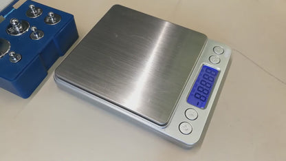 AccuWeight Digital Kitchen Scale Stainless Steel Food Scale with LCD Display for Precise Weighing of Cooking Ingredients Diet