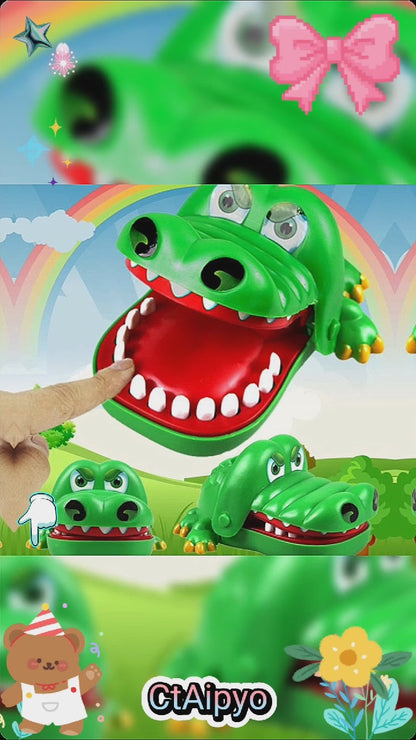 Alligator Children Kids Biting Finger Games with Crocodile Toys.