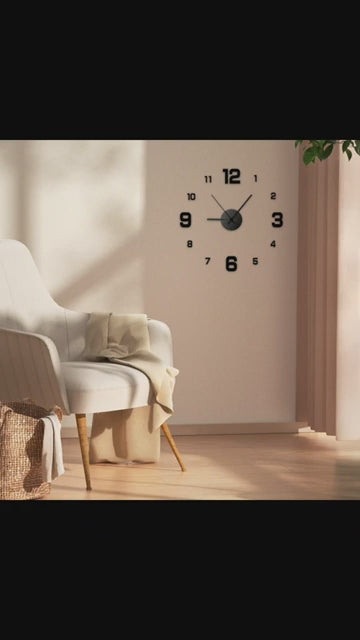 Creative Frameless DIY Wall Clock Wall Decal Home Silent Clock Living Room Office Wall Decoration